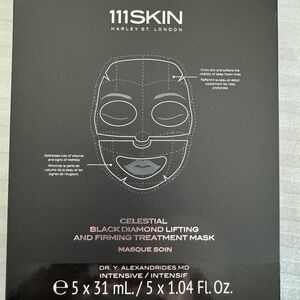 111SKIN Black Diamond Lifting and Firming Treatment Mask Package of 5 full masks